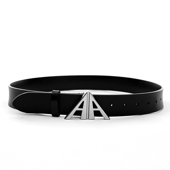 Deconstructed Genuine Leather Belt with Double A Logo - ArgueCulture