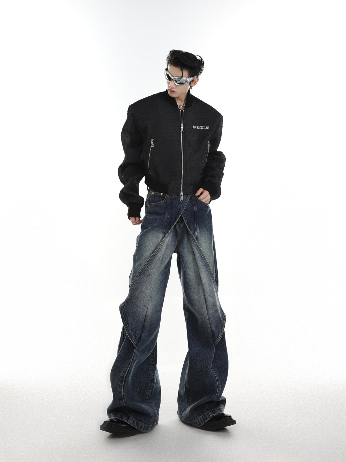Washed Deconstructed Flared Jeans - product image 5