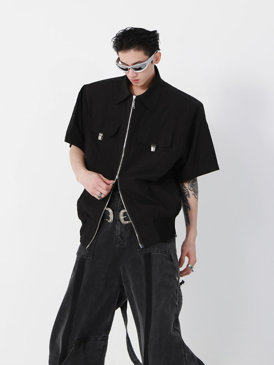 Cropped Zip Polo Jacket - product image 2
