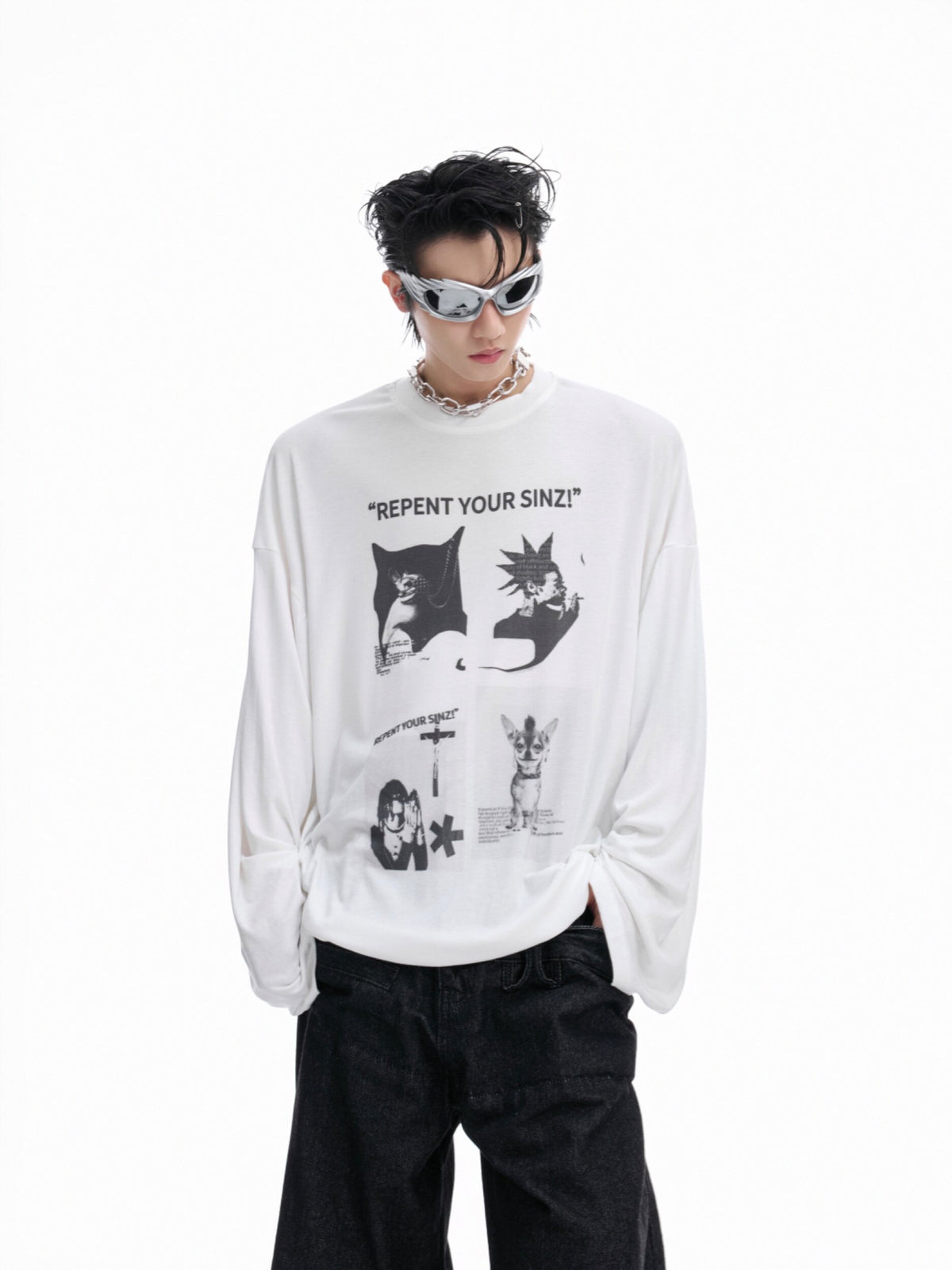 Gothic Figure Print Long-Sleeve Tee - product image 2