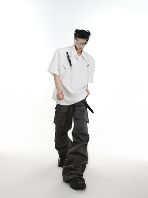 Asymmetrical Metal-Buckle Polo Shirt - product image 4