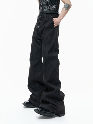 Raw Denim Lapel Jacket and Jeans Set - product image 5