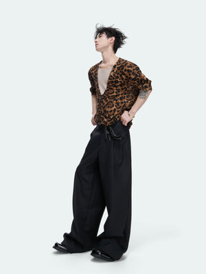 Leopard Print Mock Two-Piece Top - product image 4
