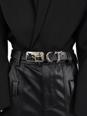 Black PU Hook Buckle Belt - product image 4