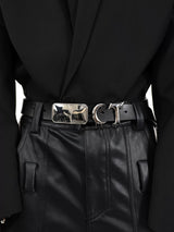 Black PU Hook Buckle Belt - variant image 6