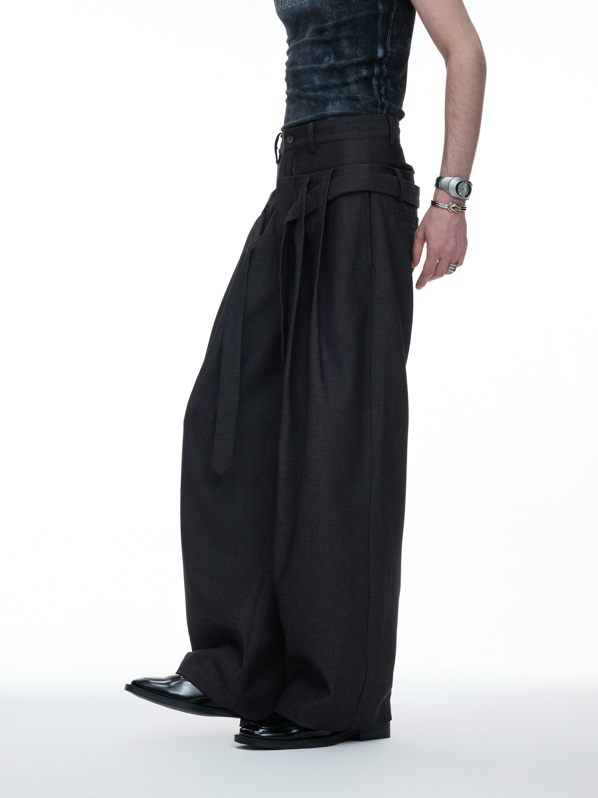 High-Rise Pleated Wide-Leg Trousers - product image 3
