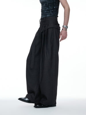 High-Rise Pleated Wide-Leg Trousers - product image 3