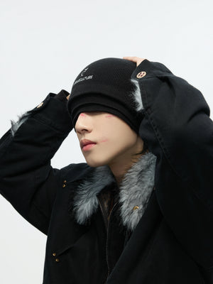 Fleece-Lined Faux-Layer Knit Beanie - product image 4