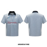 Contrast Embroidered Sequin-Collar Polo - variant image 6