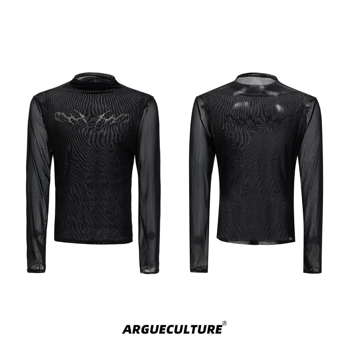 Embossed Mesh Long-Sleeve Tee - product image 5