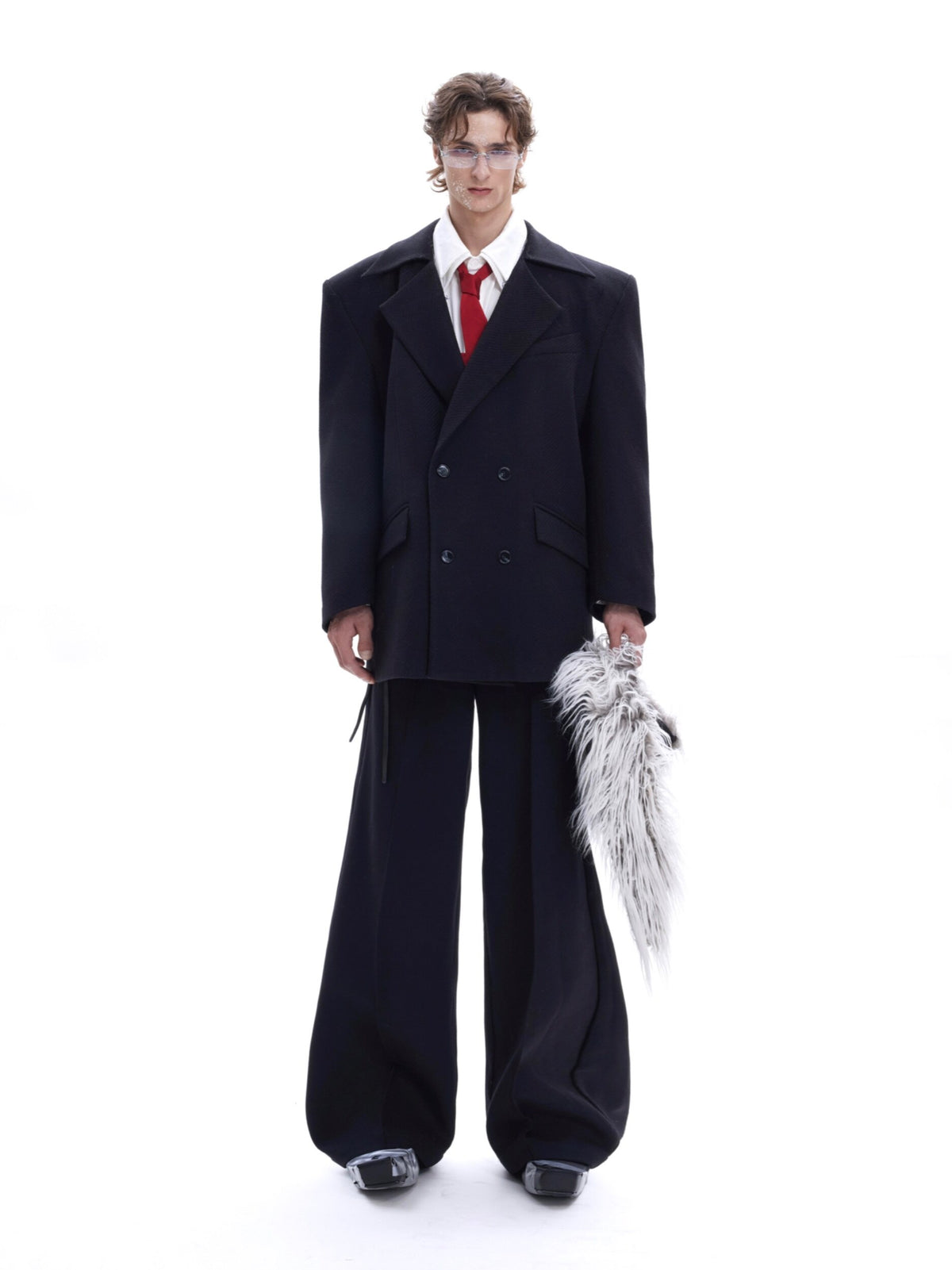 Deconstructed Relaxed Straight-Leg Trousers - product image 5