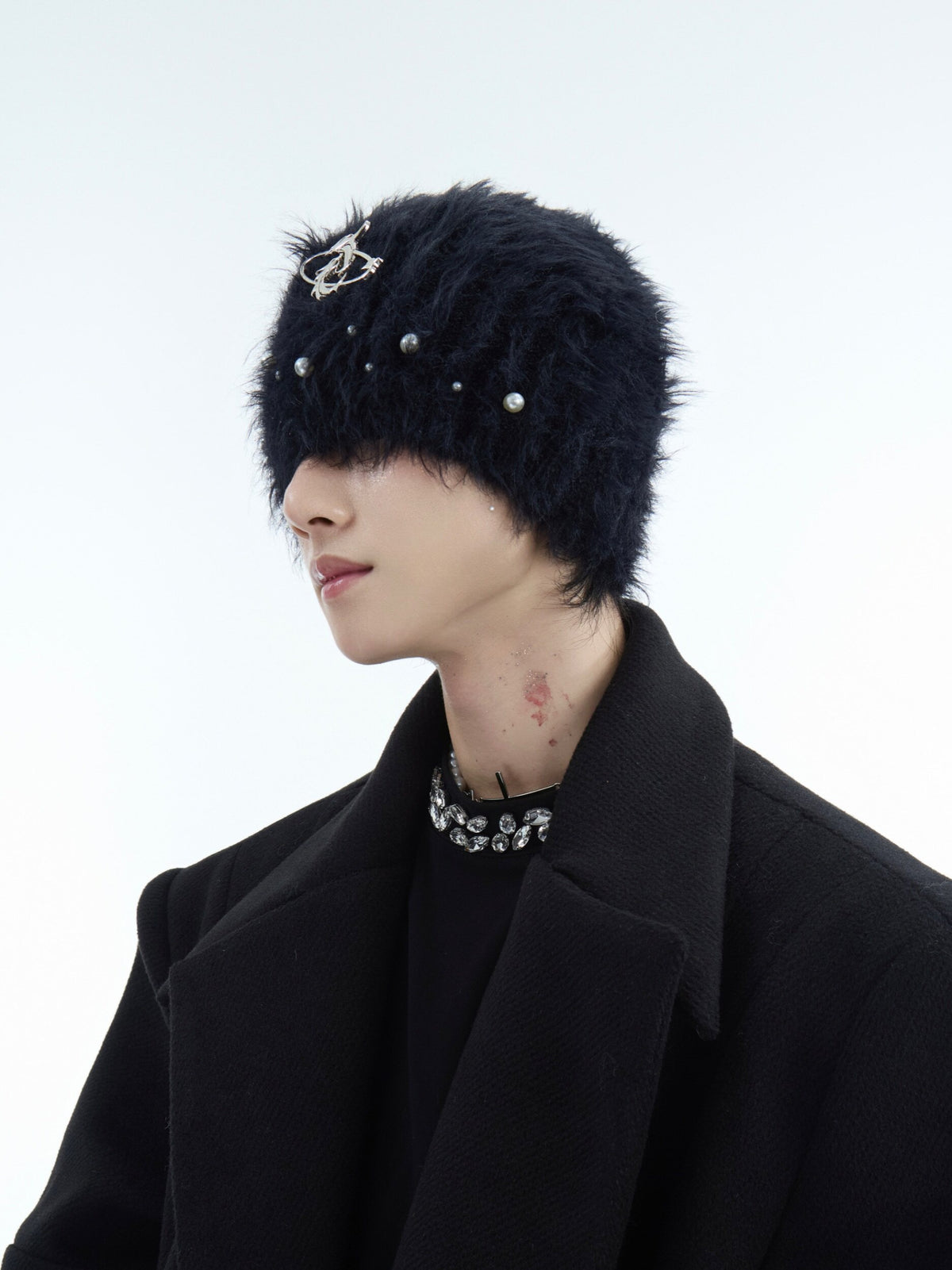Fuzzy Knit Flat-Brim Hat - product image 1