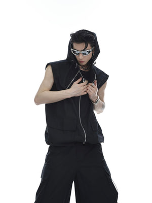 Deconstructed Hooded Vest and Cargo Pants - product image 5