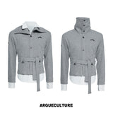 Layered-Collar Zip Knit Cardigan - variant image 6