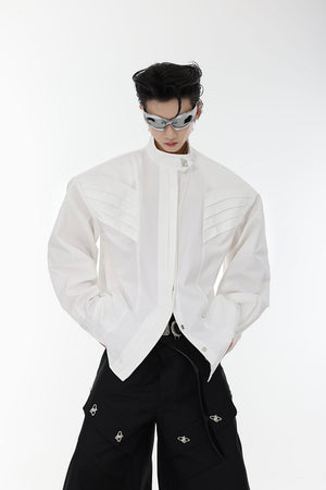 Pleated Stand-Collar Shirt - product image 5