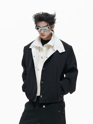 Contrast Panel Short Jacket - product image 2