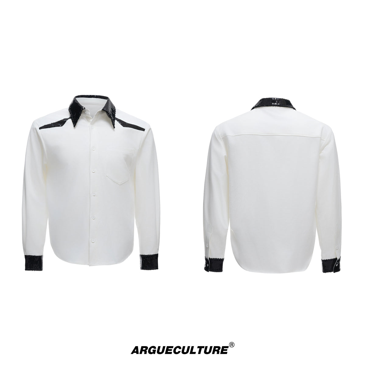 Contrast Sequin Drape Shirt - product image 5
