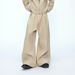 Contrast Lapel Cotton Jacket and Pants Set - product image 5
