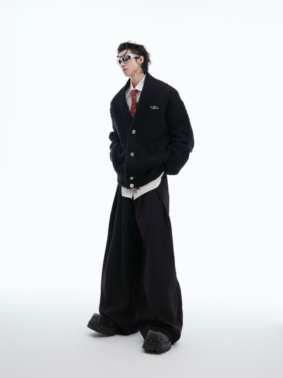 Oversized V-Neck Knit Cardigan - product image 4