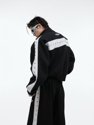 Relaxed Studded Zip Hoodie - product image 3