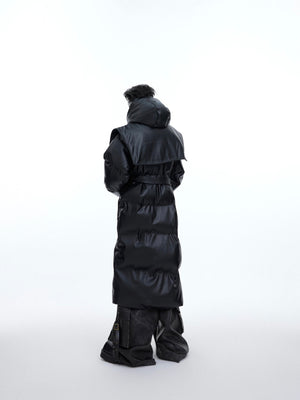 Deconstructed Long Hooded Padded Coat - product image 2
