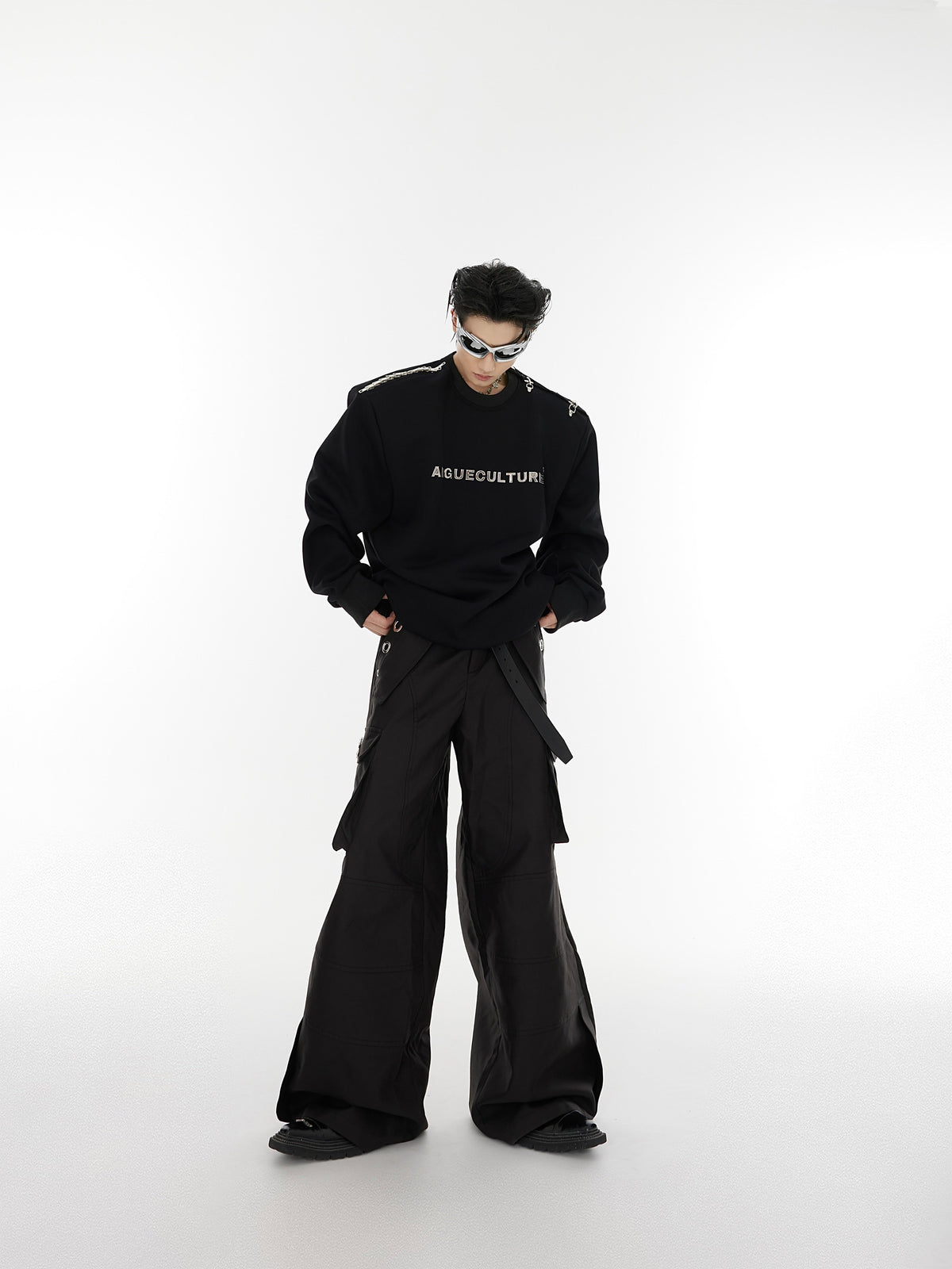 Asymmetric Metal-Buckle Long-Sleeve Top - product image 4