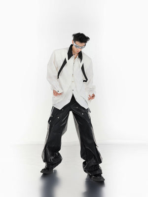 Contrast Panel Tie Shirt - product image 5