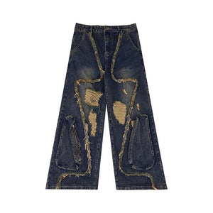 Distressed Fringe Straight-Leg Jeans - product image 5