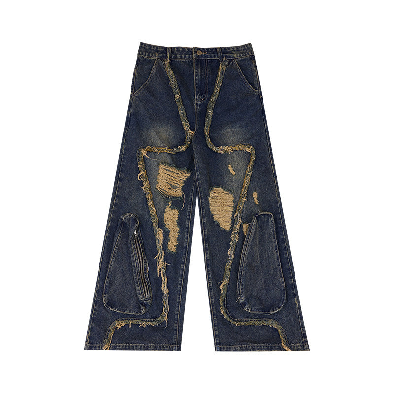 Distressed Fringe Straight-Leg Jeans - product image 5
