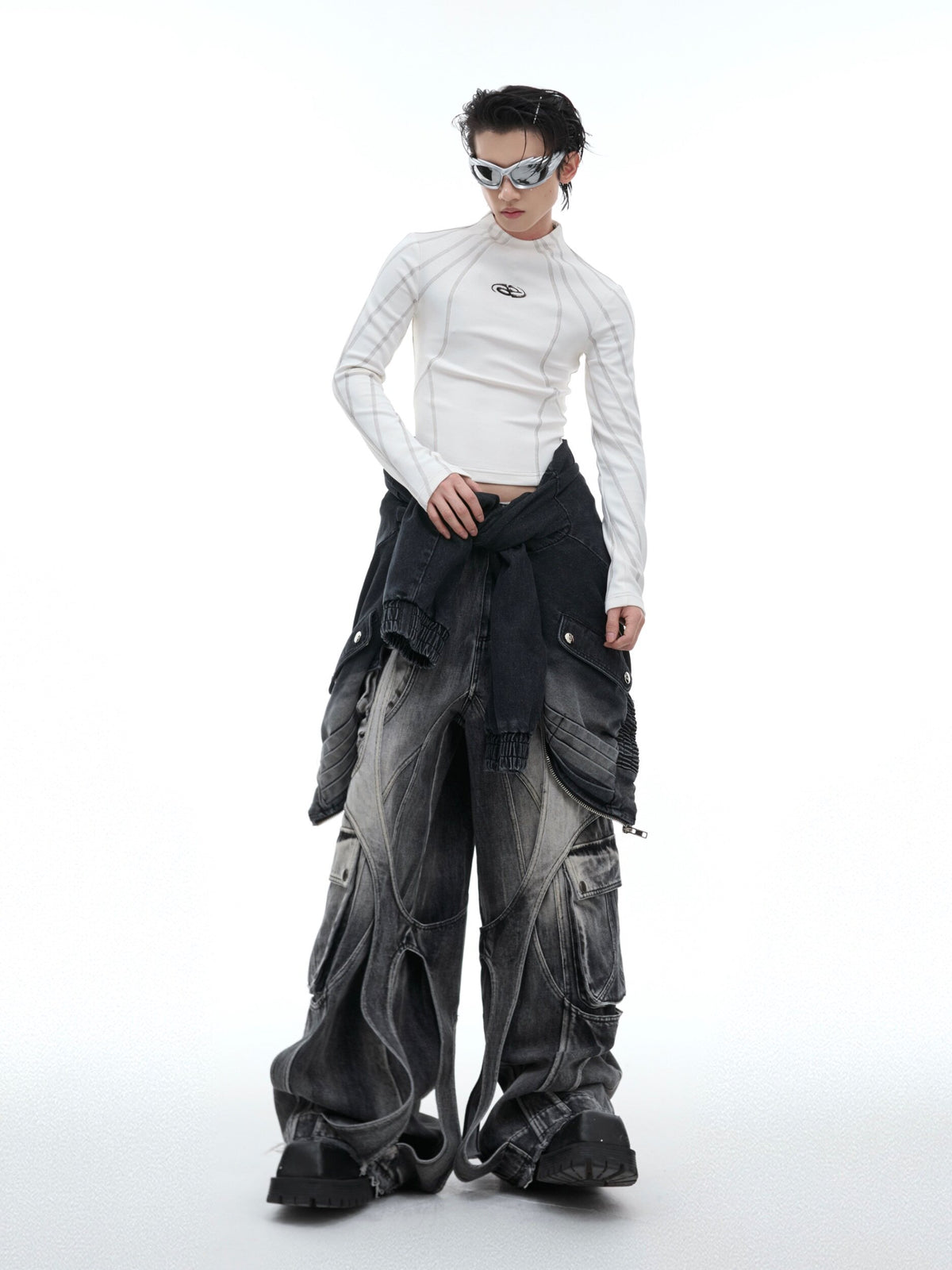 Cropped Mock-Neck Long-Sleeve T-Shirt - product image 5