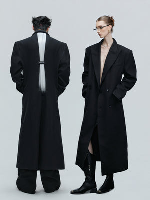 Asymmetric Wool-Blend Long Coat - product image 2