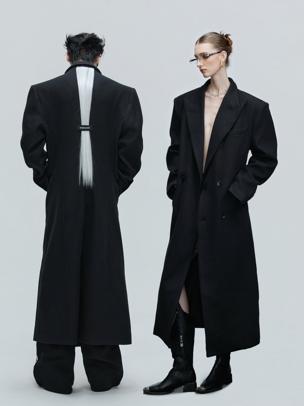 Asymmetric Wool-Blend Long Coat - product image 2
