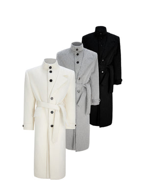 Deconstructed Wool-Blend Long Coat - product image 1