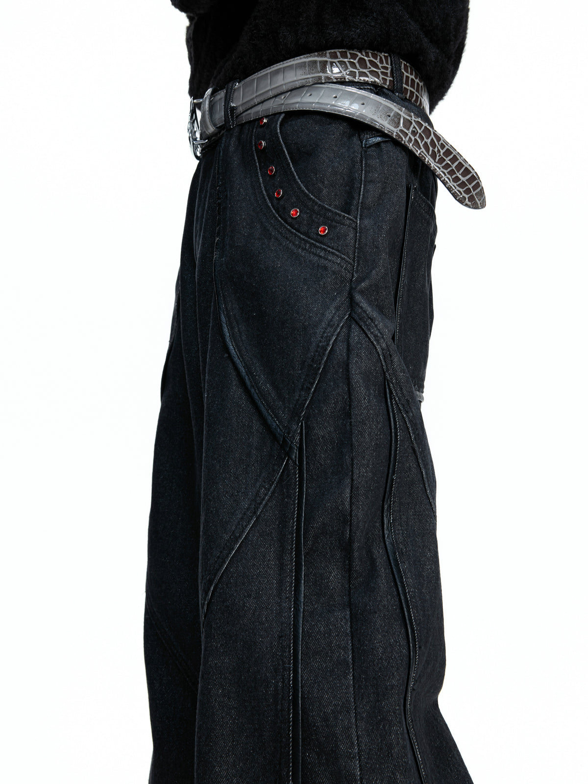 Washed Black Wide-Leg Jeans - product image 3