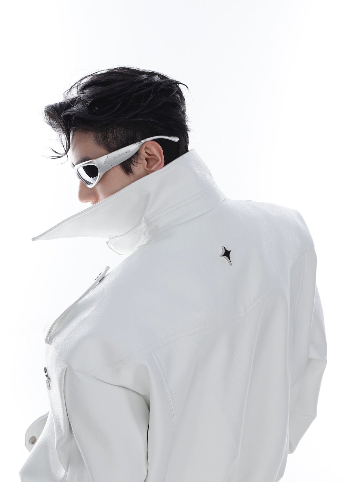 Deconstructed PU Leather Moto Jacket - product image 4
