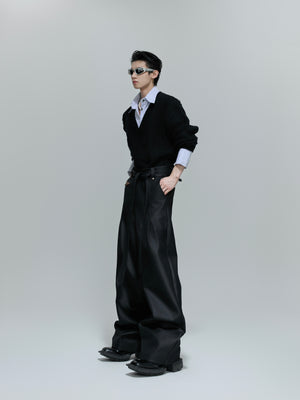 Pleated Straight-Leg Tie-Waist Trousers - product image 5