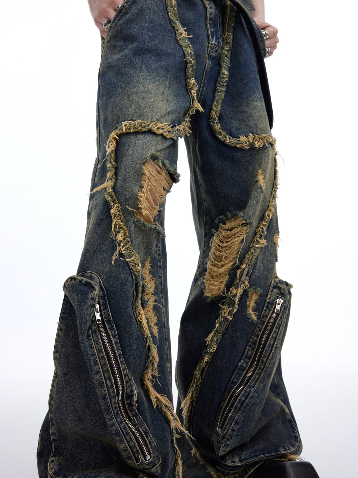 Distressed Fringe Straight-Leg Jeans - product image 4