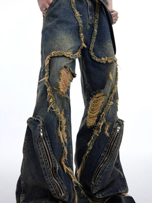 Distressed Fringe Straight-Leg Jeans - product image 4