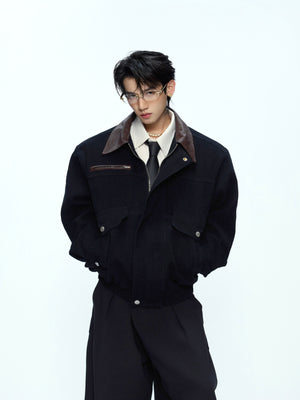 Contrast Lapel Workwear Jacket - product image 1