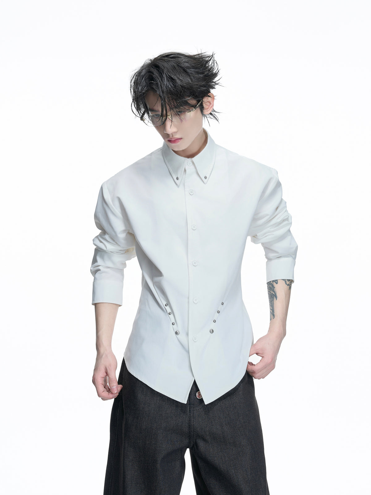 Rivet Waist-Cinched Shirt - product image 1