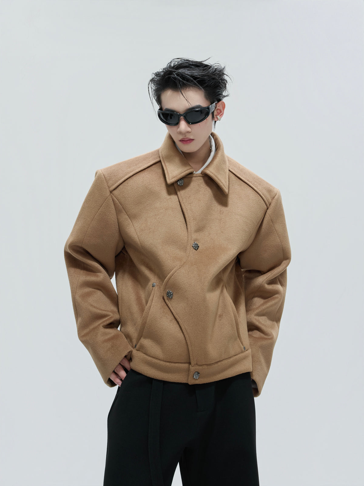 Asymmetric Wool-Alpaca Short Jacket - product image 3