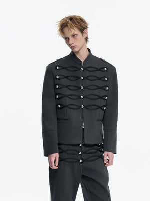 Napoleon Faux Leather Stripe Jacket - product image 4