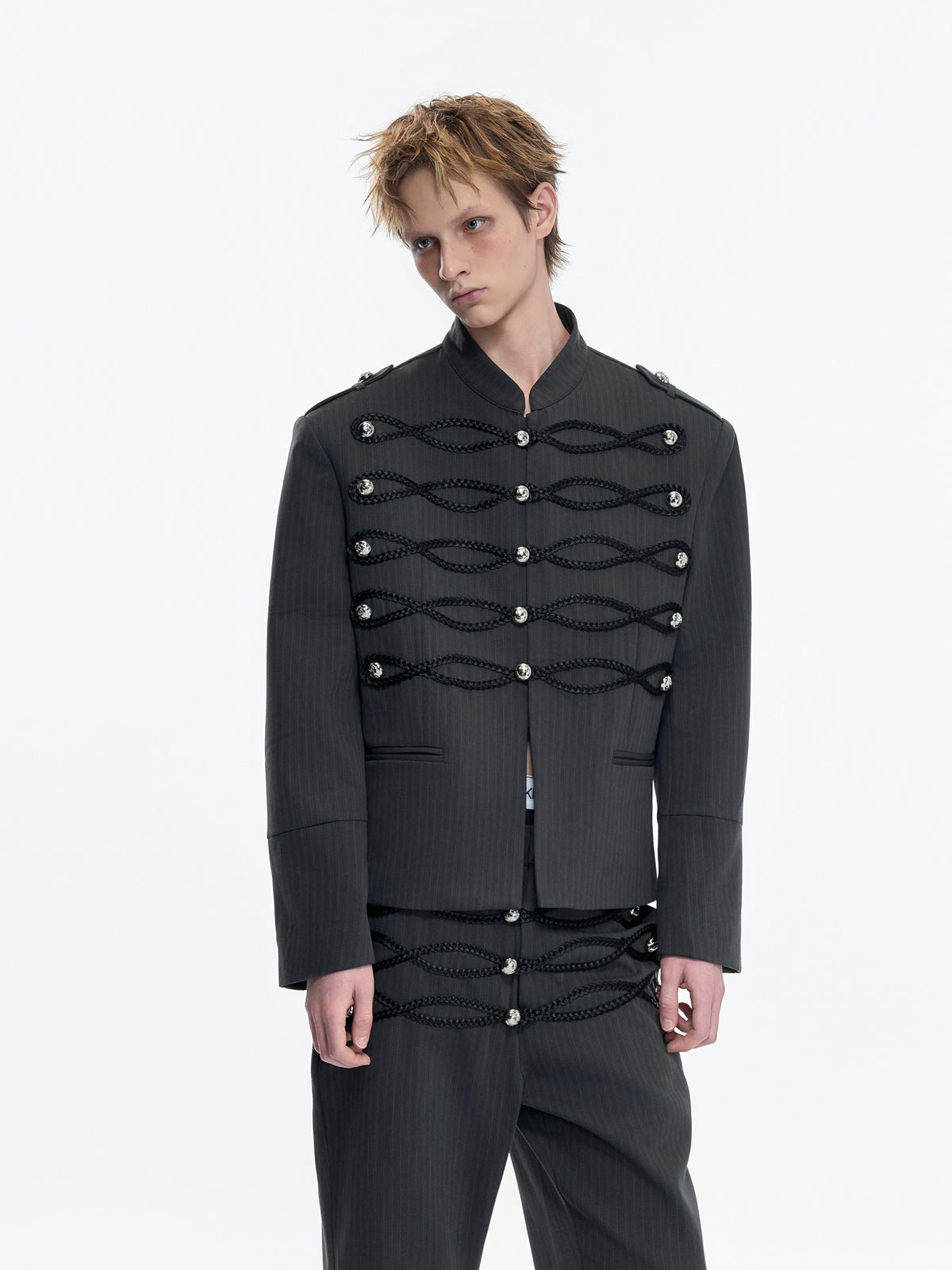 Napoleon Faux Leather Stripe Jacket - product image 4