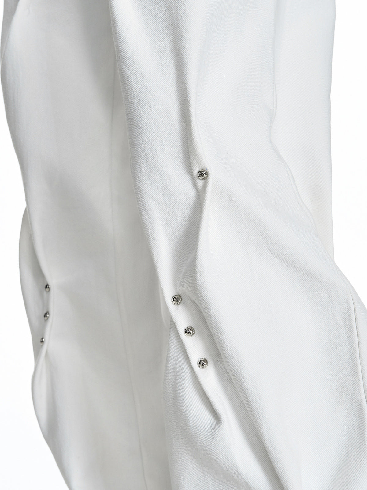Pleated Rivet Straight-Leg Cotton Pants - product image 4