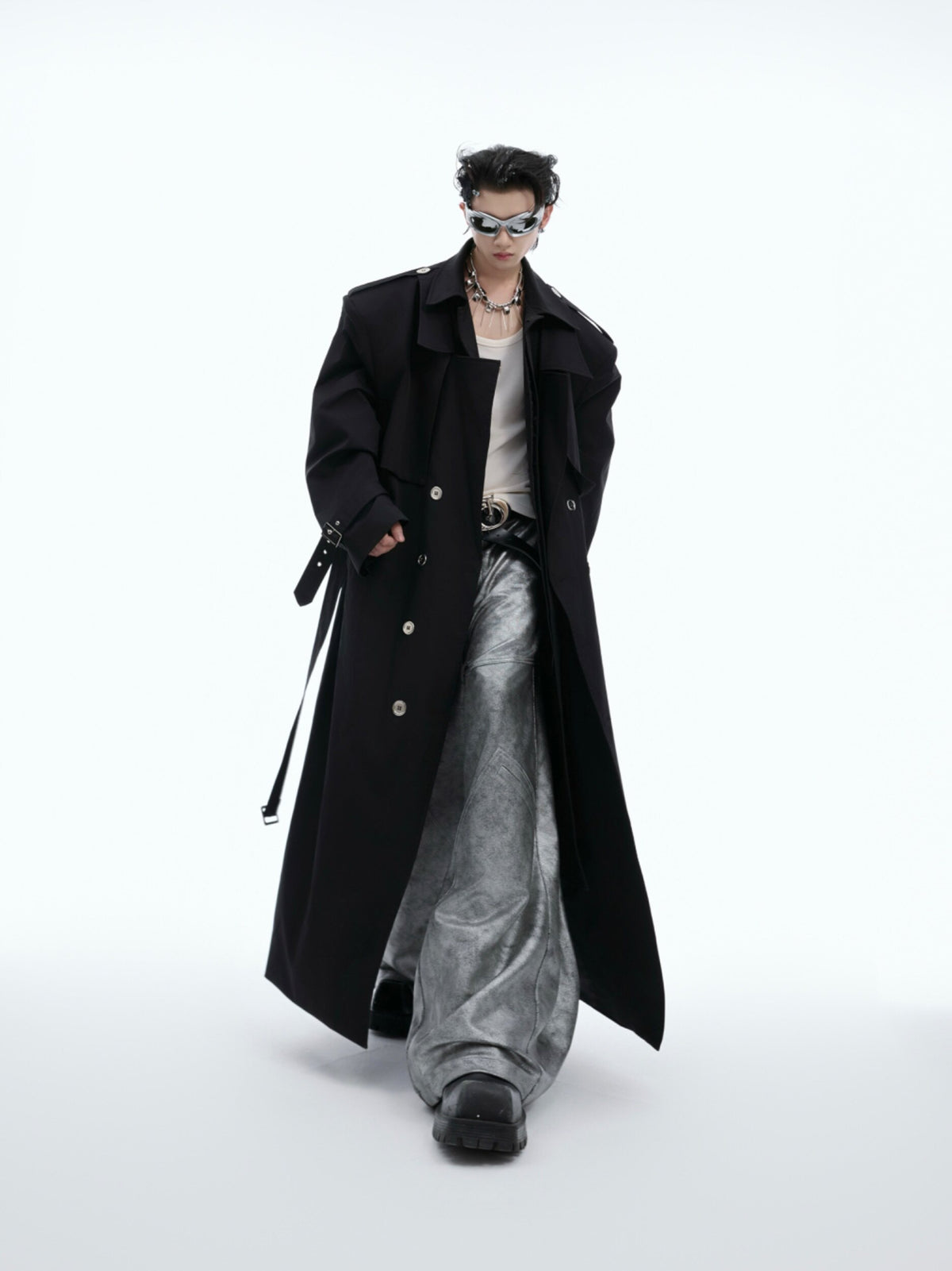 Deconstructed Double-Breasted Long Coat - product image 3