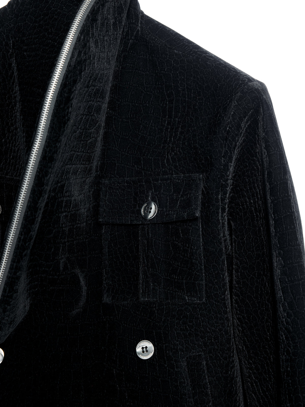 Crocodile-Texture Double-Zip Jacket - product image 4