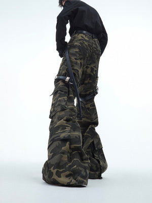 Green Camouflage Belted Cargo Pants - product image 2