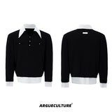 Color-Blocked Faux-Layer Knit Sweater - product image 5