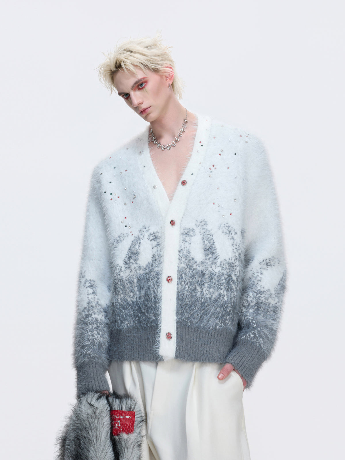 Gradient Wool-Blend Knit Cardigan - product image 2
