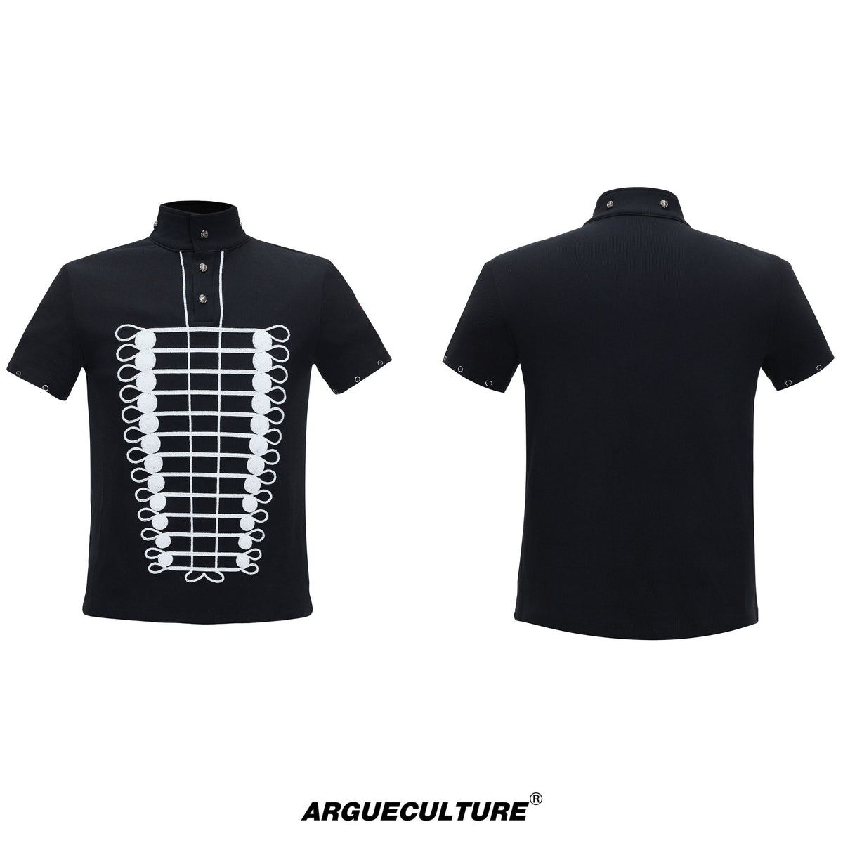Embroidered Stand-Collar Polo Tee - product image 5